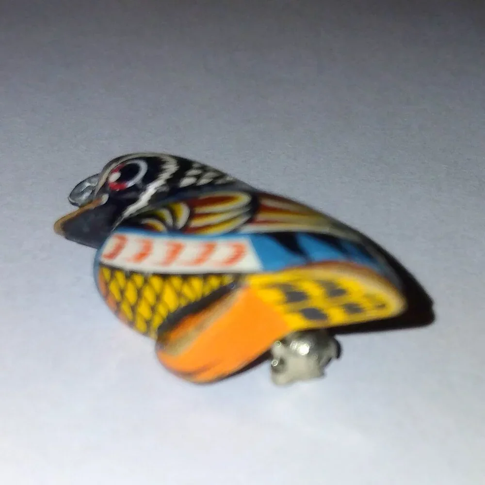 Vintage Takahashi‑Style Hand‑Carved Wood Quail Brooch | Miniature Woodland Bird